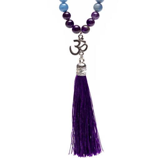 Mala amatista/ aventurina/ cristal de roca + ohm