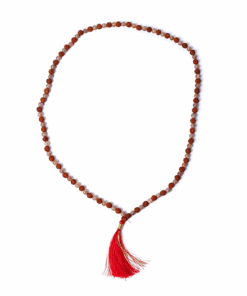 Mala de piedra lunar melocotón/rudraksha en bolsa calidad AA