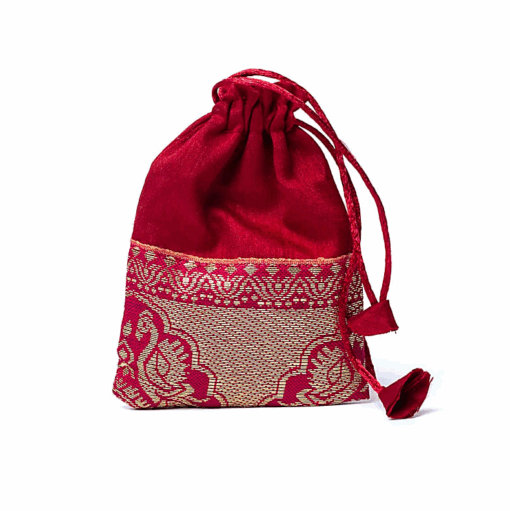 Mala de piedra lunar melocotón/rudraksha en bolsa calidad AA