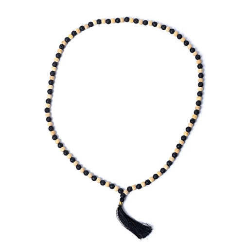 Mala tulsi/ piedra de lava en bolsita grande