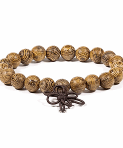 Mala/pulsera de madera wengé - elástica 5 unidades
