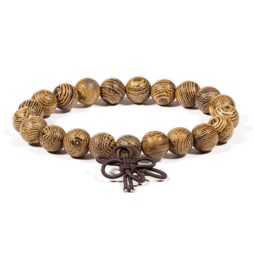 Mala/pulsera de madera wengé - elástica 5 unidades