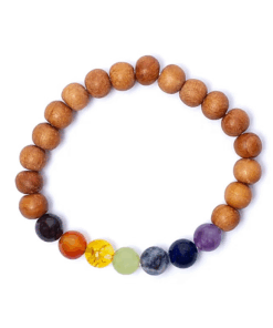 Pulsera elástica Chakra cuentas de kadam 3 Unidades