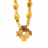 Mala Collar Palo Santo de chamán con la cruz incaica