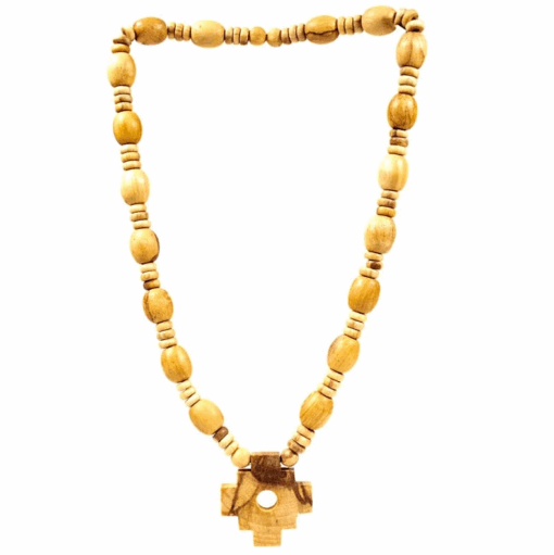 Mala Collar Palo Santo de chamán con la cruz incaica