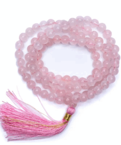 Mala para Yoga cuarzo rosa calidad AA 108 cuentas +bolsa