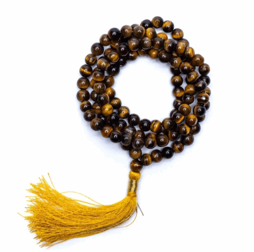 Mala para Yoga ojo de tigre calidad AA-108 cuentas + bolsa