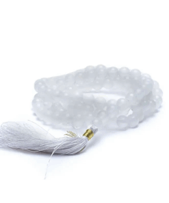 Mala para Yoga Ágata Blanca calidad AA 108 cuentas