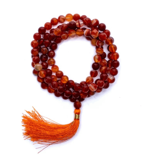 Mala para Yoga cornalina 108 cuentas