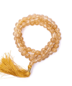 Mala para Yoga cuarzo dorado calidad AA 108 cuentas