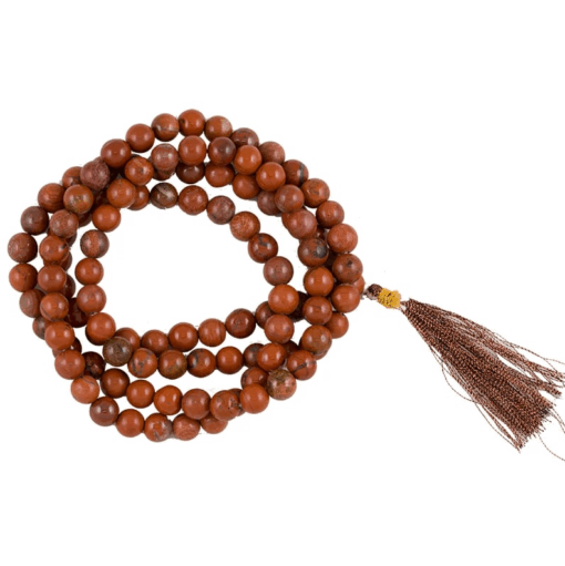 Mala para Yoga jaspe rojo 108 cuentas