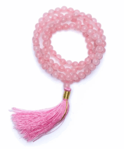 Mala para Yoga cuarzo rosa calidad AA 108 cuentas +bolsa