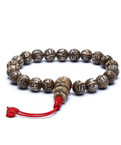 Mala para Yoga Conchas OMPMH grabado 21 cuentas regulable