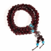 Mala para Yoga madera elástico 108 cuentas ornamentales y dorje 2