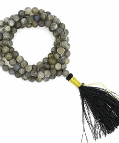 Mala para Yoga de Labradorita calidad AA 108 cuentas + bolsa
