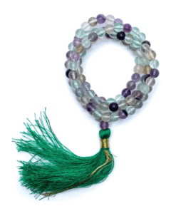 Mala para Yoga de Fluorita calidad AA 108 cuentas + bolsa