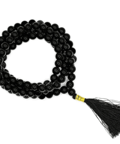Mala para Yoga de Turmalina negra calidad AA 108 cuentas + bolsa