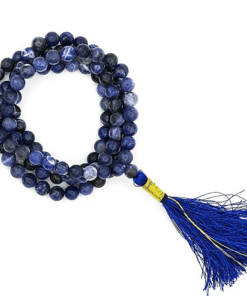 Mala para Yoga de Sodalita calidad AA 108 cuentas + bolsa