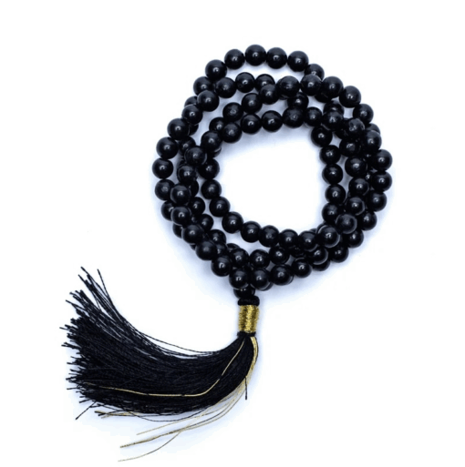 Mala para Yoga de Shungite calidad AA 108 cuentas + bolsa