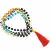 Mala para Yoga piedras 7 chakra calidad A 108 cuentas + bolsa