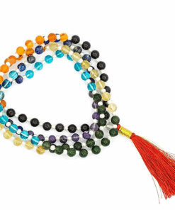 Mala para Yoga piedras 7 chakra calidad A 108 cuentas + bolsa