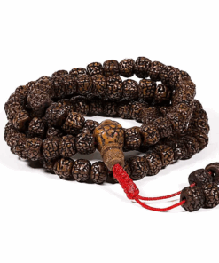 Mala para Yoga de Rudraksha pulido 108 cuentas