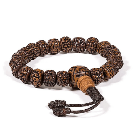 Mala / Pulsera para Yoga de Rudraksha pulido 21 cuentas regulable 4 Unidades