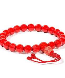 Mala / Pulsera para Yoga de coral 21 cuentas regulable