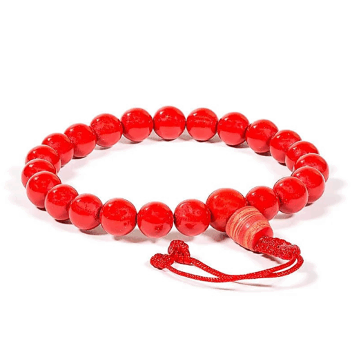 Mala / Pulsera para Yoga de coral 21 cuentas regulable
