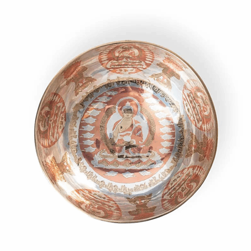 Cuenco Tibetano para Yoga sonoro plateado Buda de la Medicina