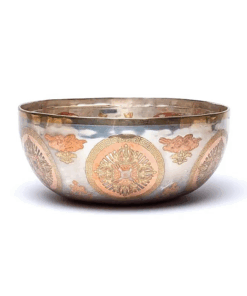 Cuenco Tibetano para Yoga sonoro plateado Buda Vairochana
