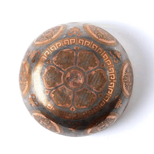 Cuenco Tibetano para Yoga sonoro plateado Buda Vairochana