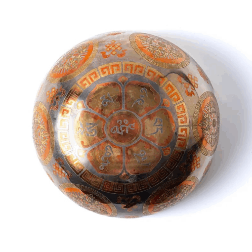 Cuenco Tibetano para Yoga sonoro plateado Tara Verde