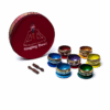 Set de cuencos para Yoga cantores Chakra coloreados con bolsa