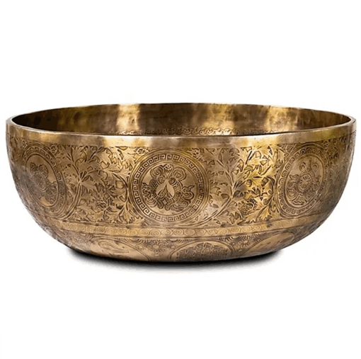 Cuenco Tibetano para Yoga sonoro con decoraciones