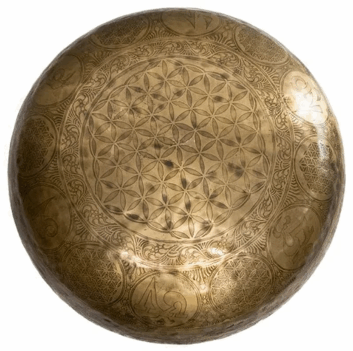 Cuenco Tibetano para Yoga sonoro con decoraciones