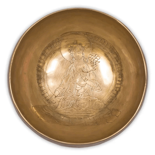Cuenco Tibetano para Yoga Buda Tara blanca