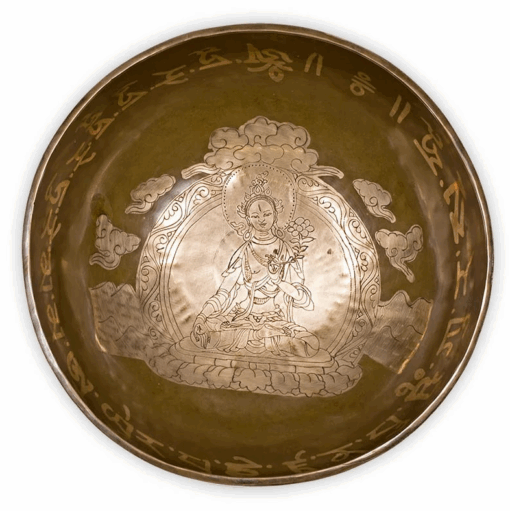 Cuenco Tibetano para Yoga Buda Tara Blanca 4