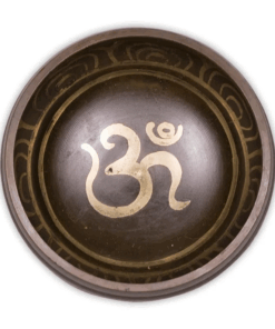 Set de regalo cuenco tibetano para yoga Om rojo