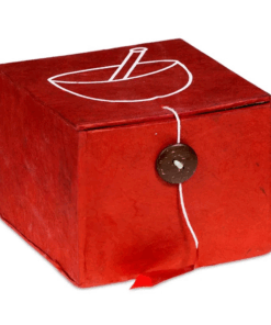 Set de regalo cuenco tibetano para yoga Om rojo