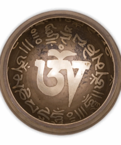 Set de regalo cuenco tibetano para yoga Om negro