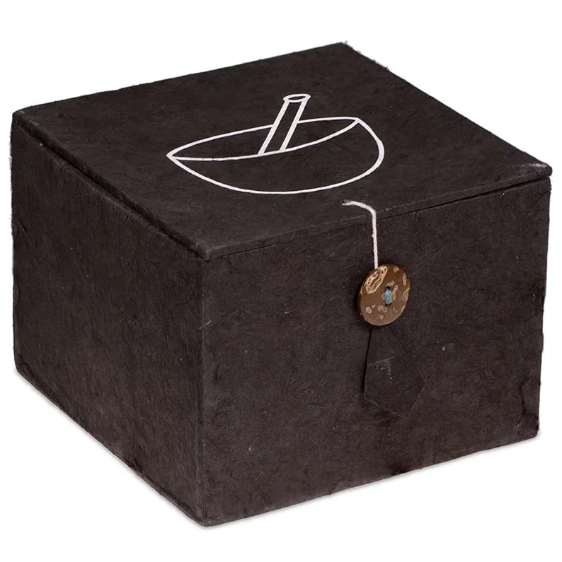 Set de regalo cuenco tibetano para yoga Om negro