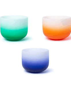 Set de cuenco tibetano para yoga de cristal Aria diseño gradual 432 hz + 2 bolsas