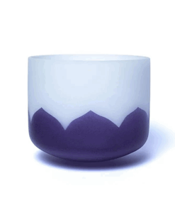 Cuenco tibetano de cristal Loto 6° Chakra La 432Hz