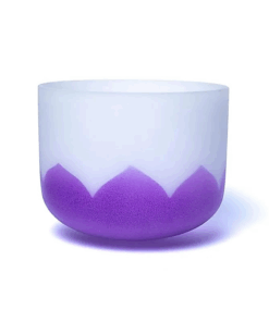 Cuenco tibetano de cristal Loto 7°chakra SI 432Hz