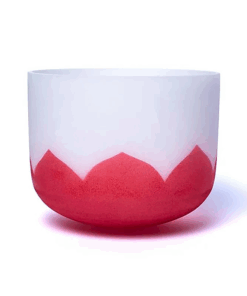 Cuenco tibetano de cristal Loto 1er chakra DO 432Hz Grande