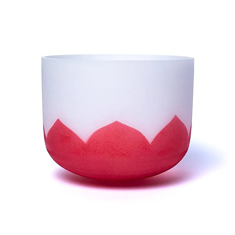 Cuenco tibetano de cristal Loto 1er chakra DO 432Hz Grande