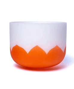Cuenco tibetano de cristal Loto 2°chakra RE 432Hz Grande