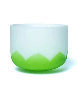 Cuenco tibetano de cristal Loto 4° chakra FA 432Hz Grande