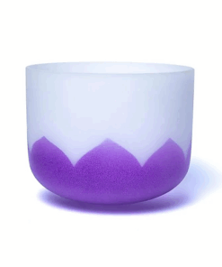 Cuenco tibetano de cristal Loto 7°chakra SI 432Hz Grande